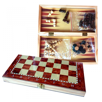 Шахматы деревянные 3 в 1 7104MY-108